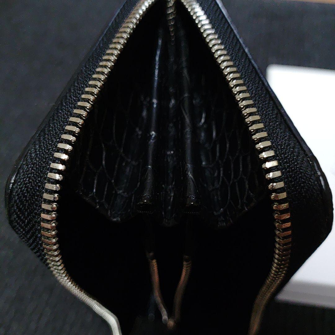 クロコダイル革　豪華使用　長財布　無双　ラウンドファスナー