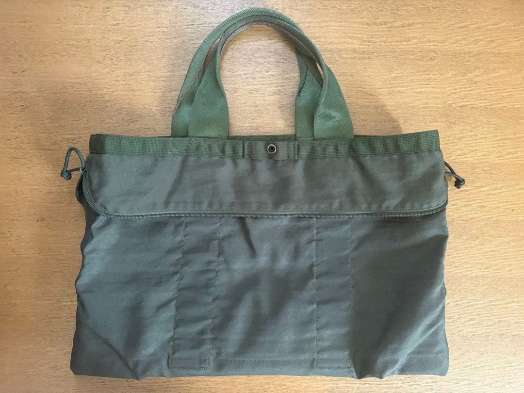 ブリーフィング　大容量　トートバッグ　カーキ　中古品