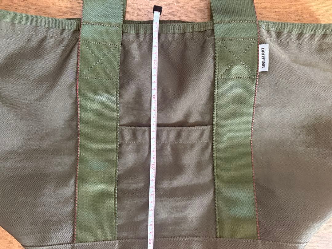 ブリーフィング　大容量　トートバッグ　カーキ　中古品