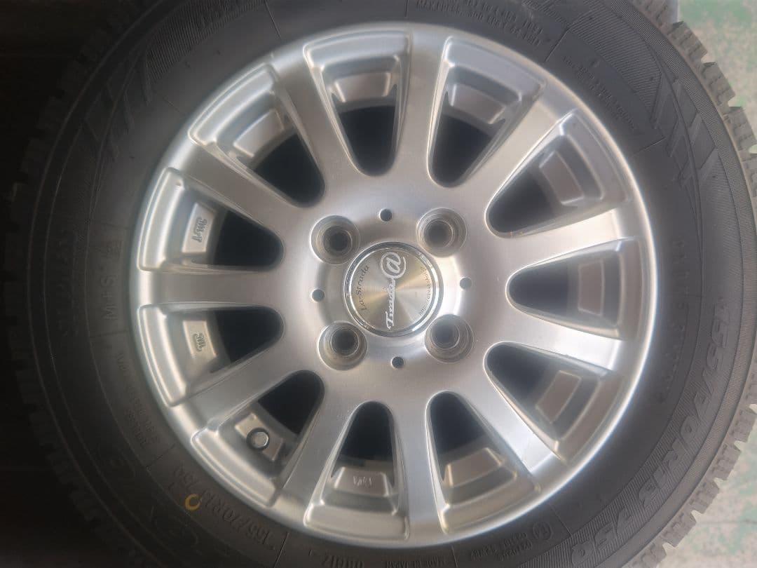 ②155/70R13 スタッドレスタイヤ アルミホイール付 2本セット