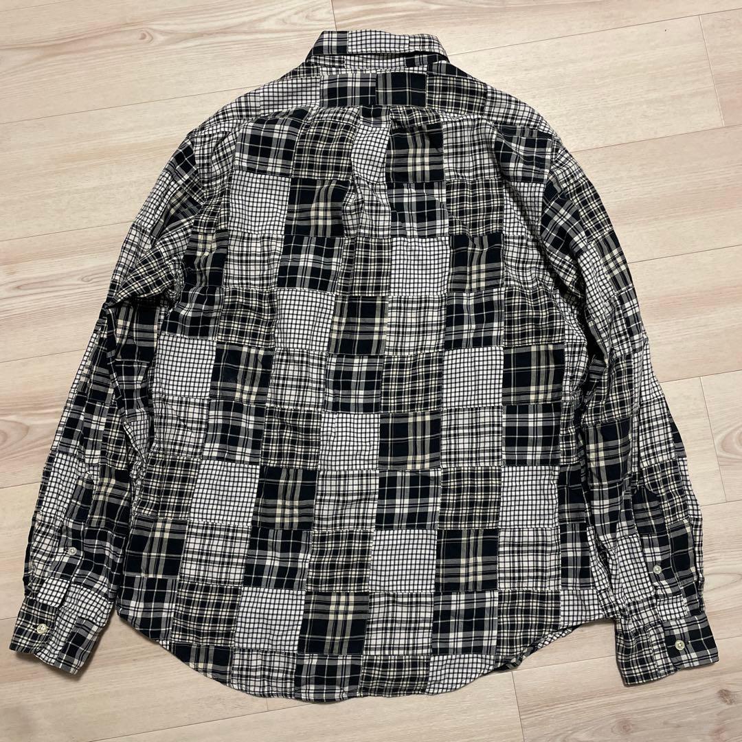 希少 90s Ralph Lauren パッチワーク チェック柄シャツ Lサイズ