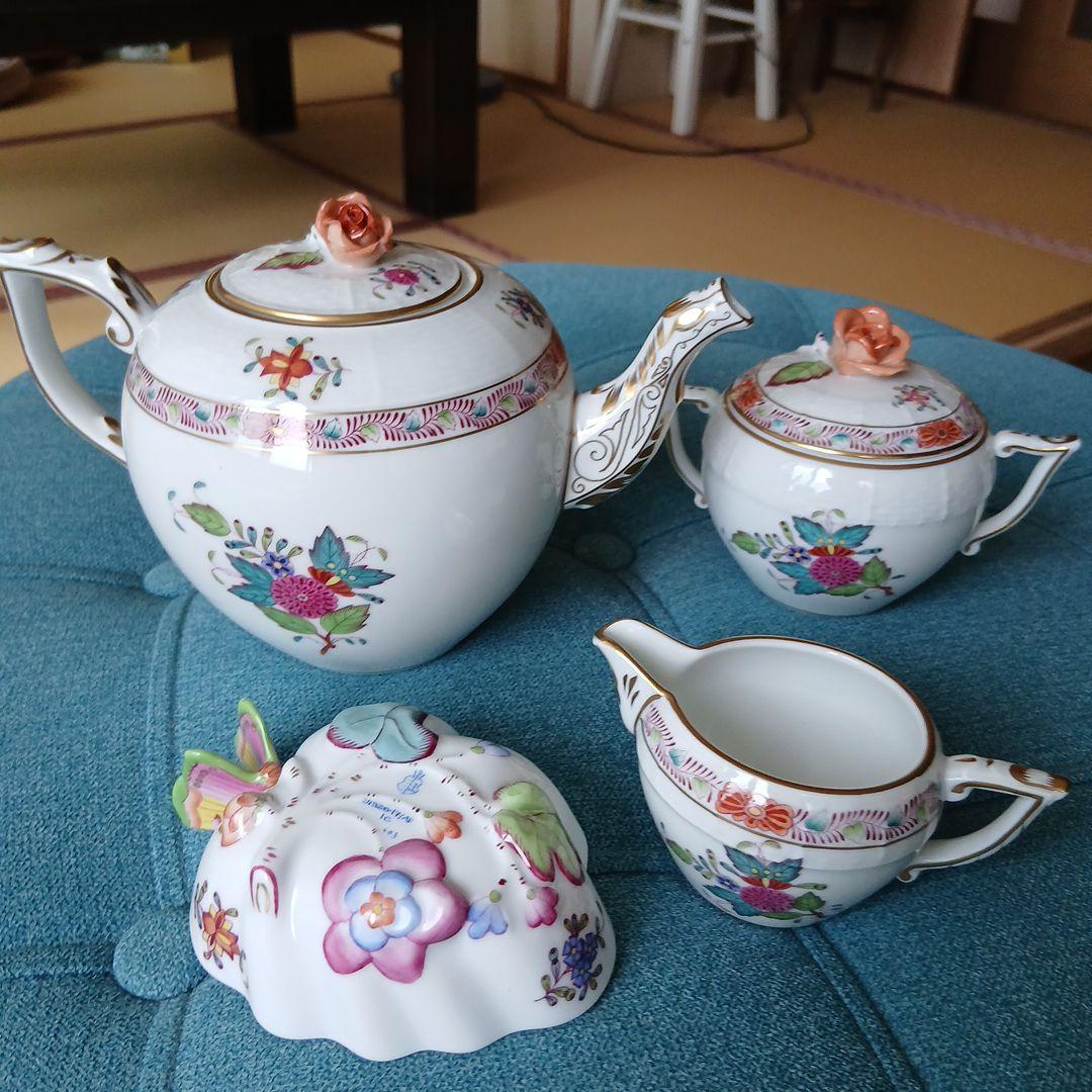 ヘレンドアポニーフラワーティーセット4点