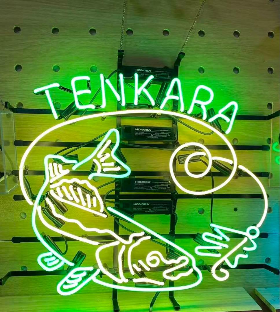 オーダー　ネオンサイン TENKARA フィッシングガラスライト　LED