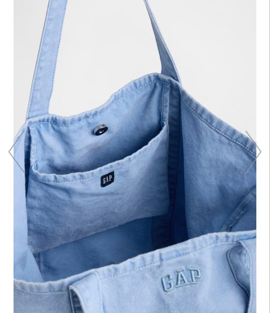 新品 GAP トートバッグ ムーンストーンブルー ロゴトート