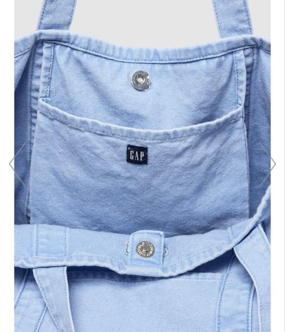 新品 GAP トートバッグ ムーンストーンブルー ロゴトート