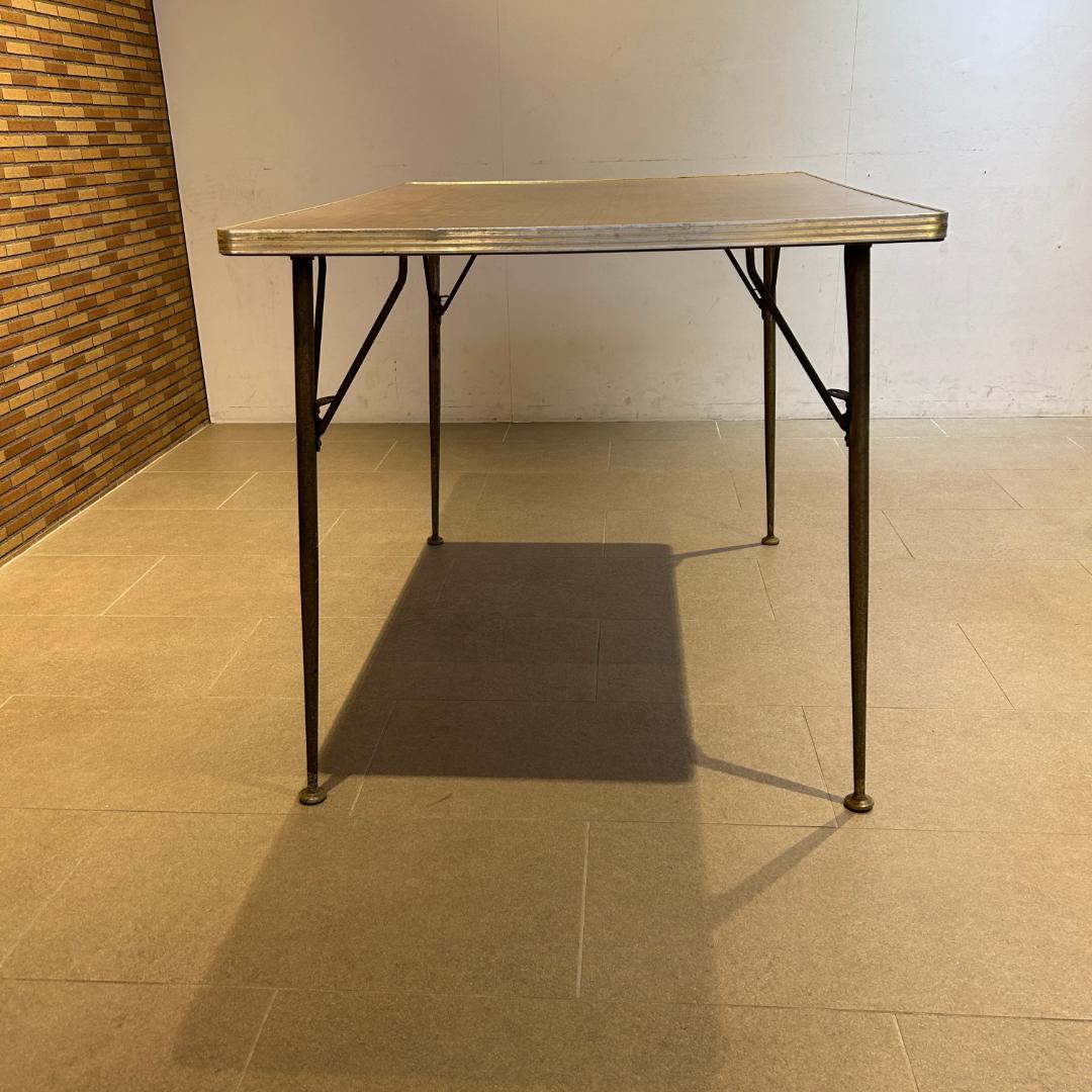 ♥リフレッシュ品　当時物昭和レトロ和風キッチン食卓用テーブル椅子