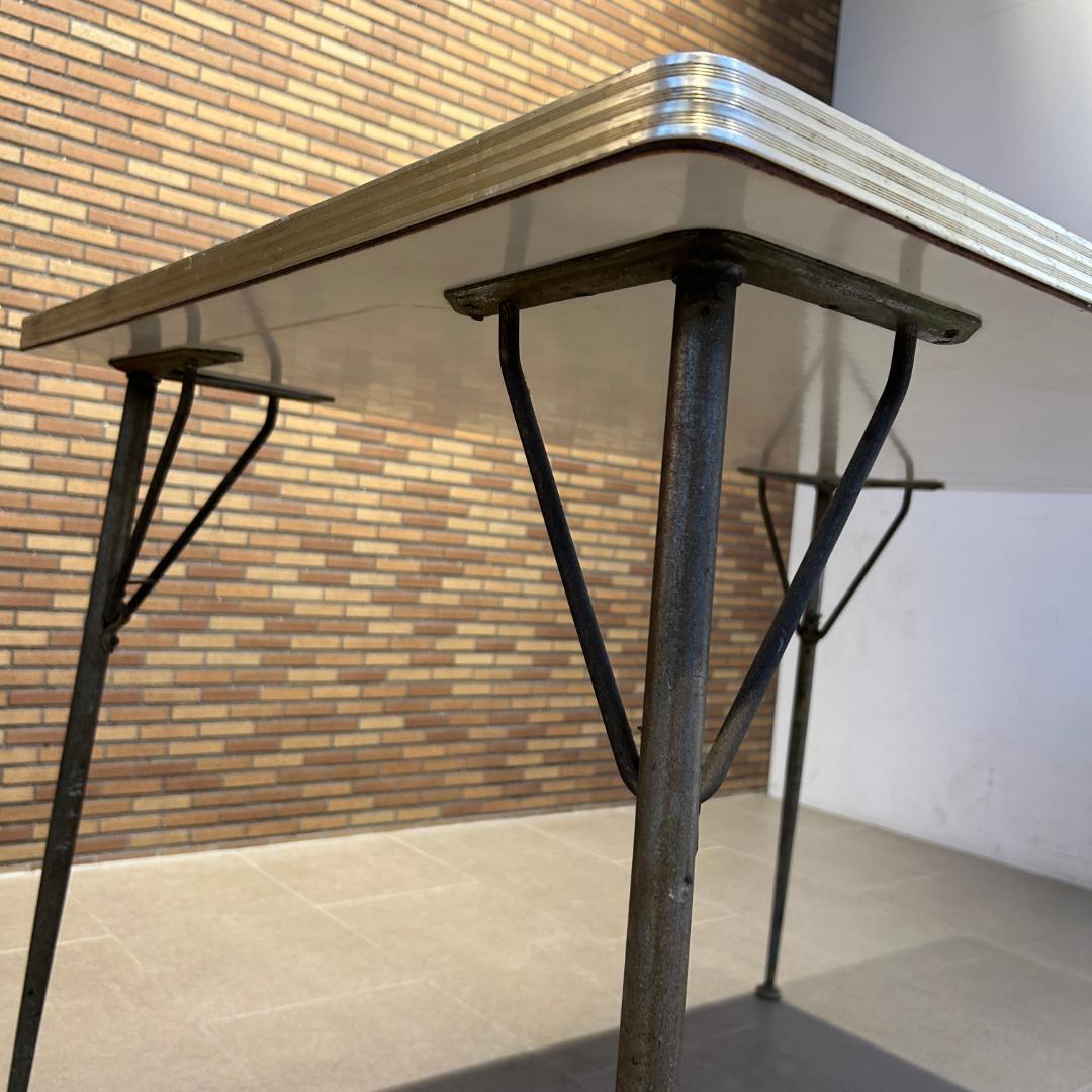 ♥リフレッシュ品　当時物昭和レトロ和風キッチン食卓用テーブル椅子