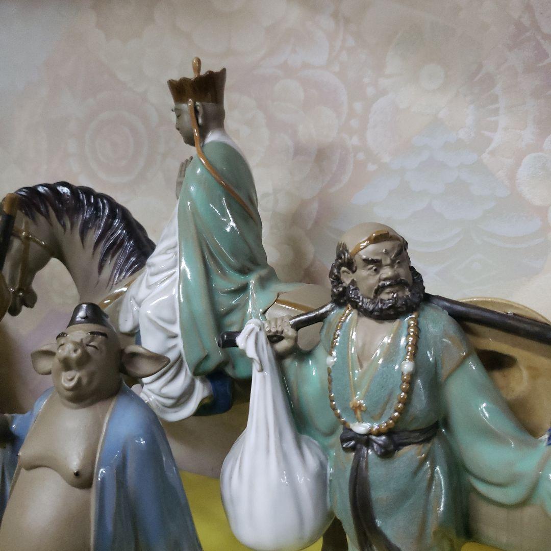 Ｂフライデー　西遊記　陶器 置物 セット神話キャラクター　孫悟空高さ２０cm