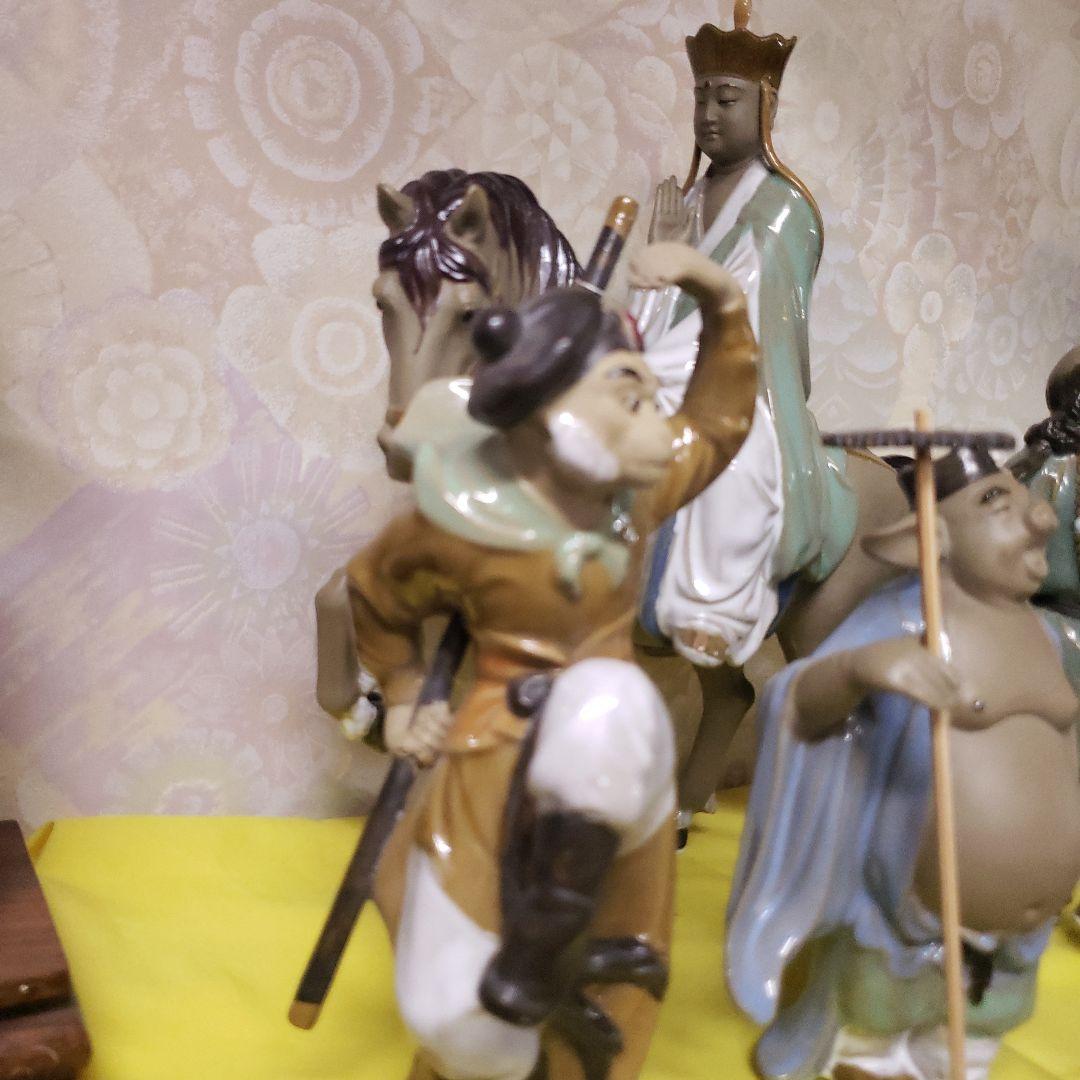 Ｂフライデー　西遊記　陶器 置物 セット神話キャラクター　孫悟空高さ２０cm