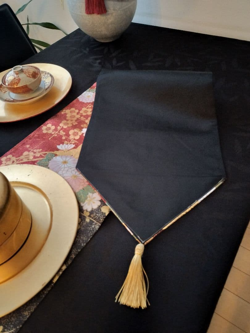 A951★逸品‼️御所車‼️ひな祭り‼️テーブルランナー2m16cm