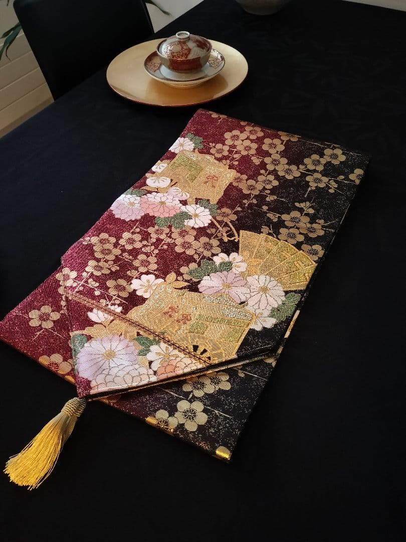 A951★逸品‼️御所車‼️ひな祭り‼️テーブルランナー2m16cm