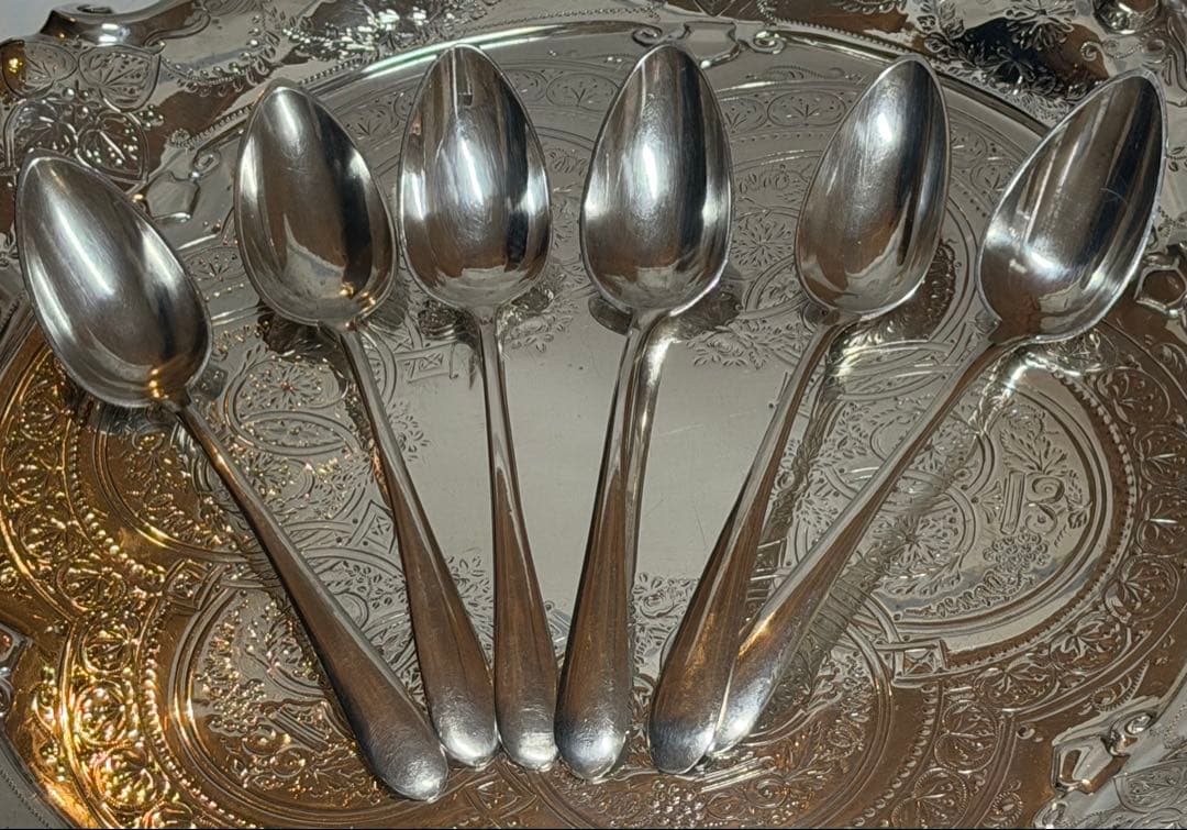 No5【純銀・ソリッドシルバー】 6本セットスプーン