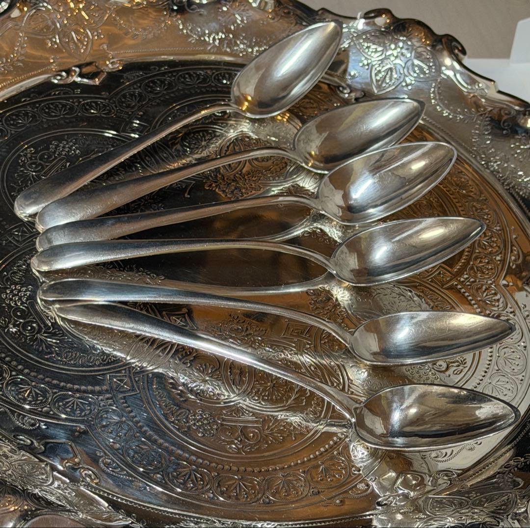 No5【純銀・ソリッドシルバー】 6本セットスプーン