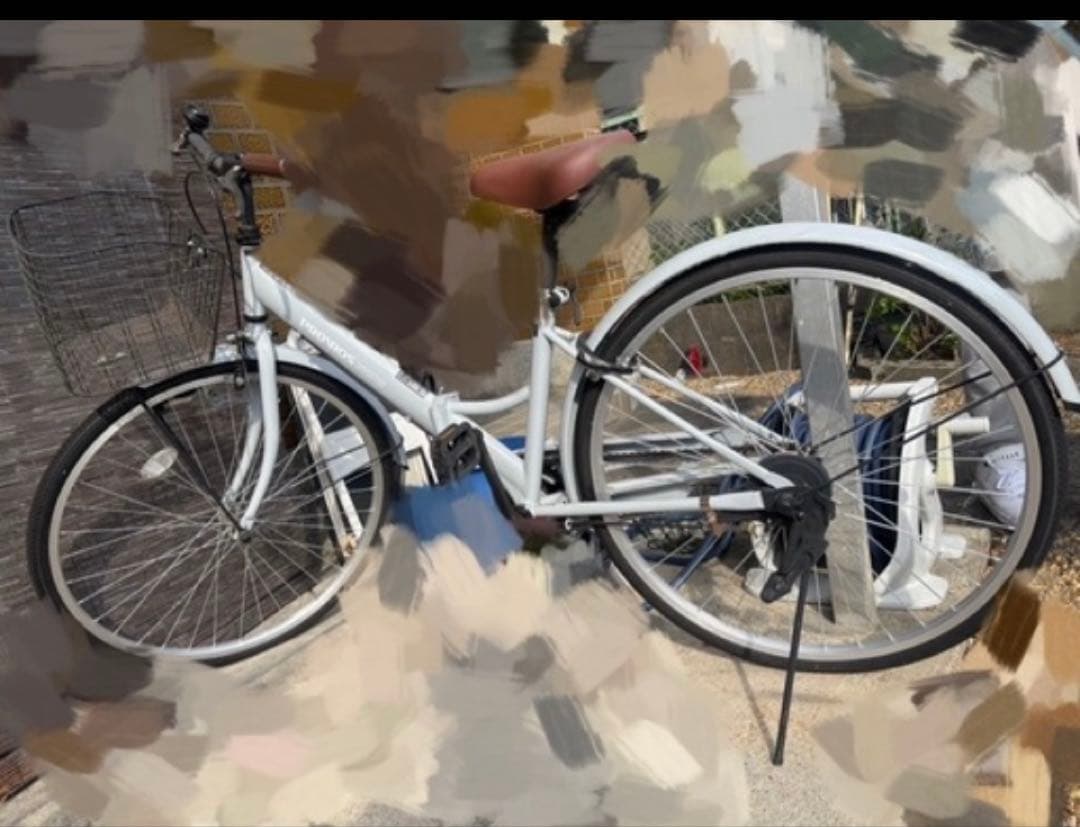 水色ジュニア、低身長、折りたたみ自転車 前面バスケット付きその他付属品付き