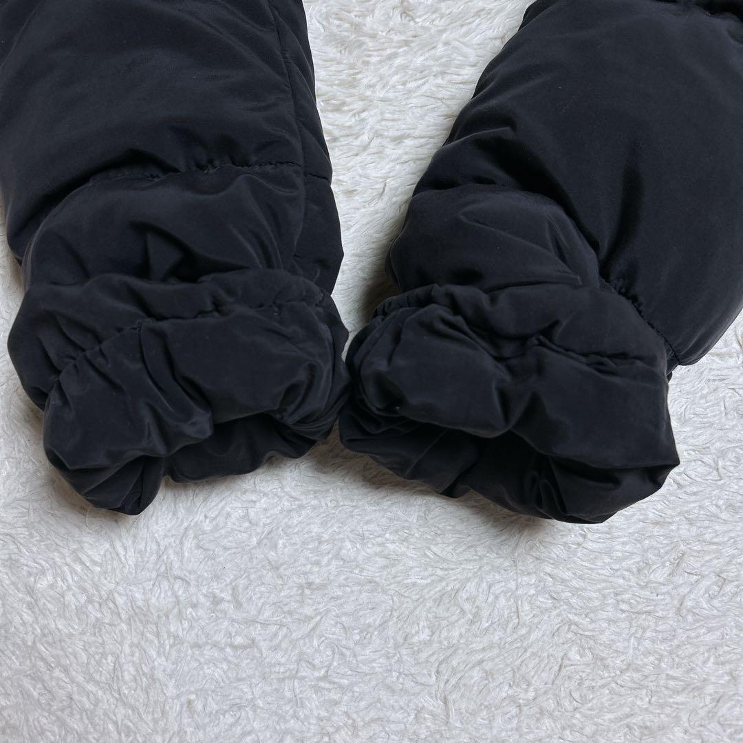 美品/コムサデモード　ファー付きダウンコート　ベルト　美ライン　墨黒　11号