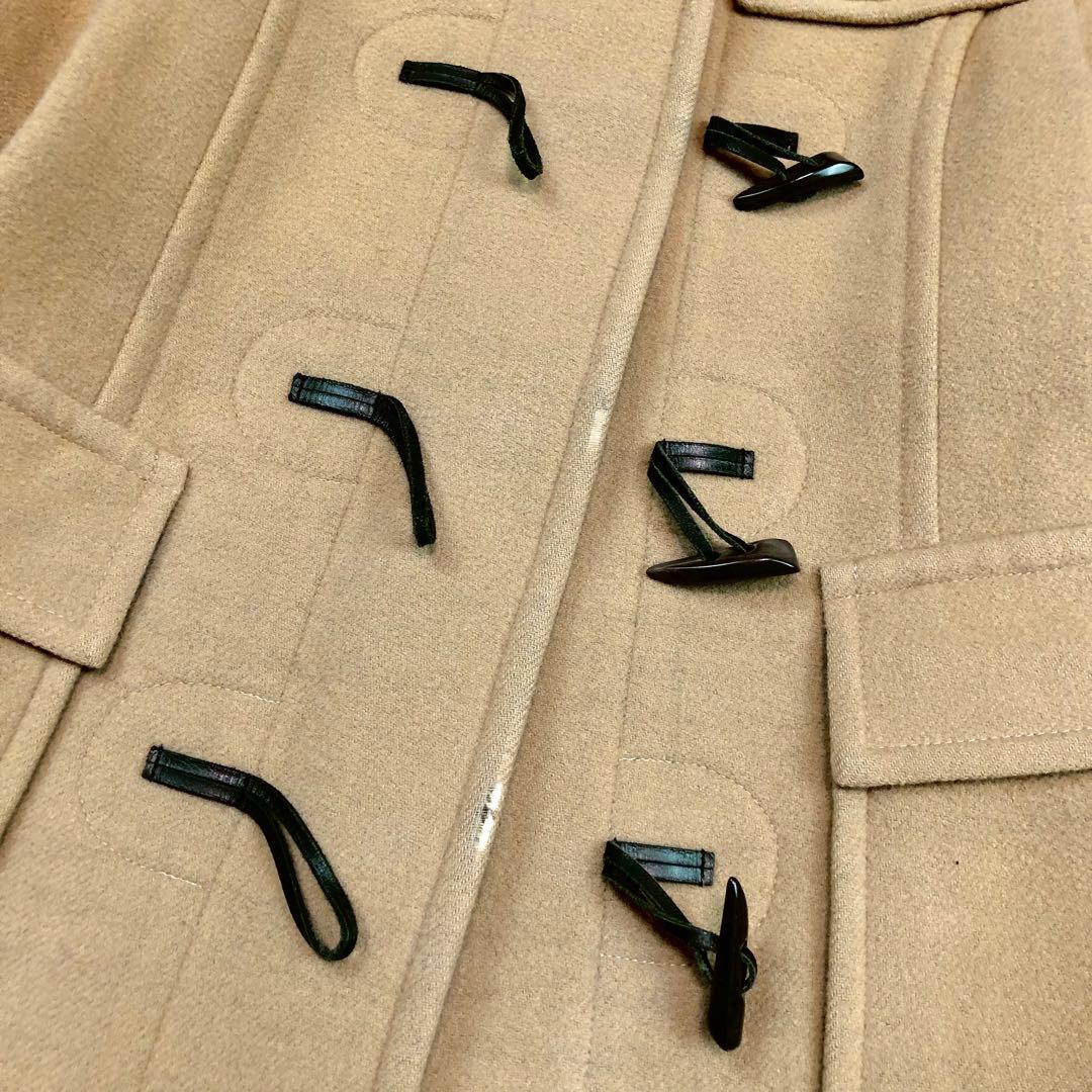 バーバリーブルーレーベル ダッフルコート ノバチェック ベージュ Lサイズ位