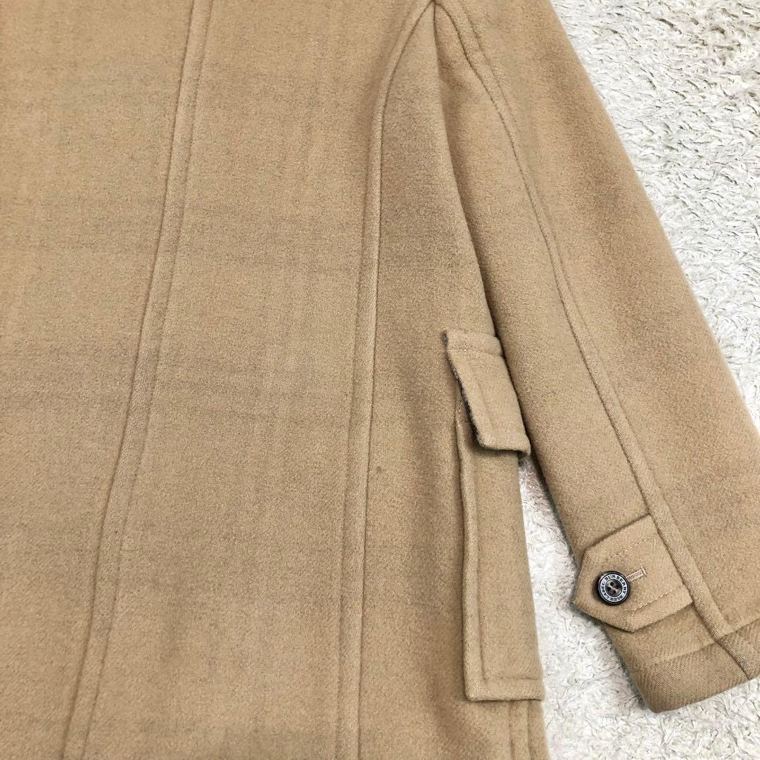 バーバリーブルーレーベル ダッフルコート ノバチェック ベージュ Lサイズ位