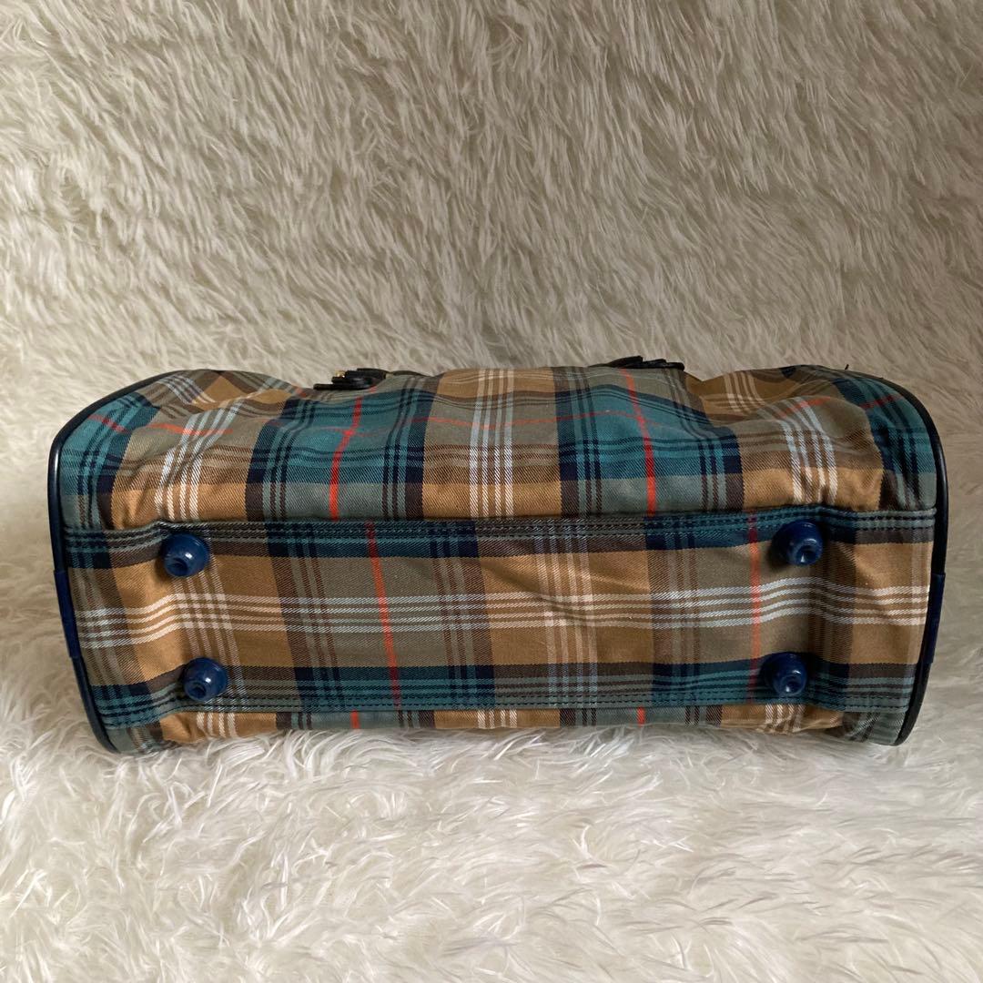 ☆B☆【希少色】BURBERRYミニボストンバッグ ノバチェックキャンバス