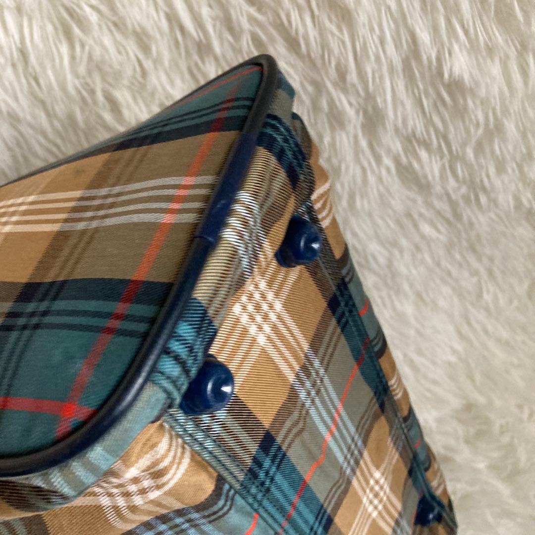 ☆B☆【希少色】BURBERRYミニボストンバッグ ノバチェックキャンバス