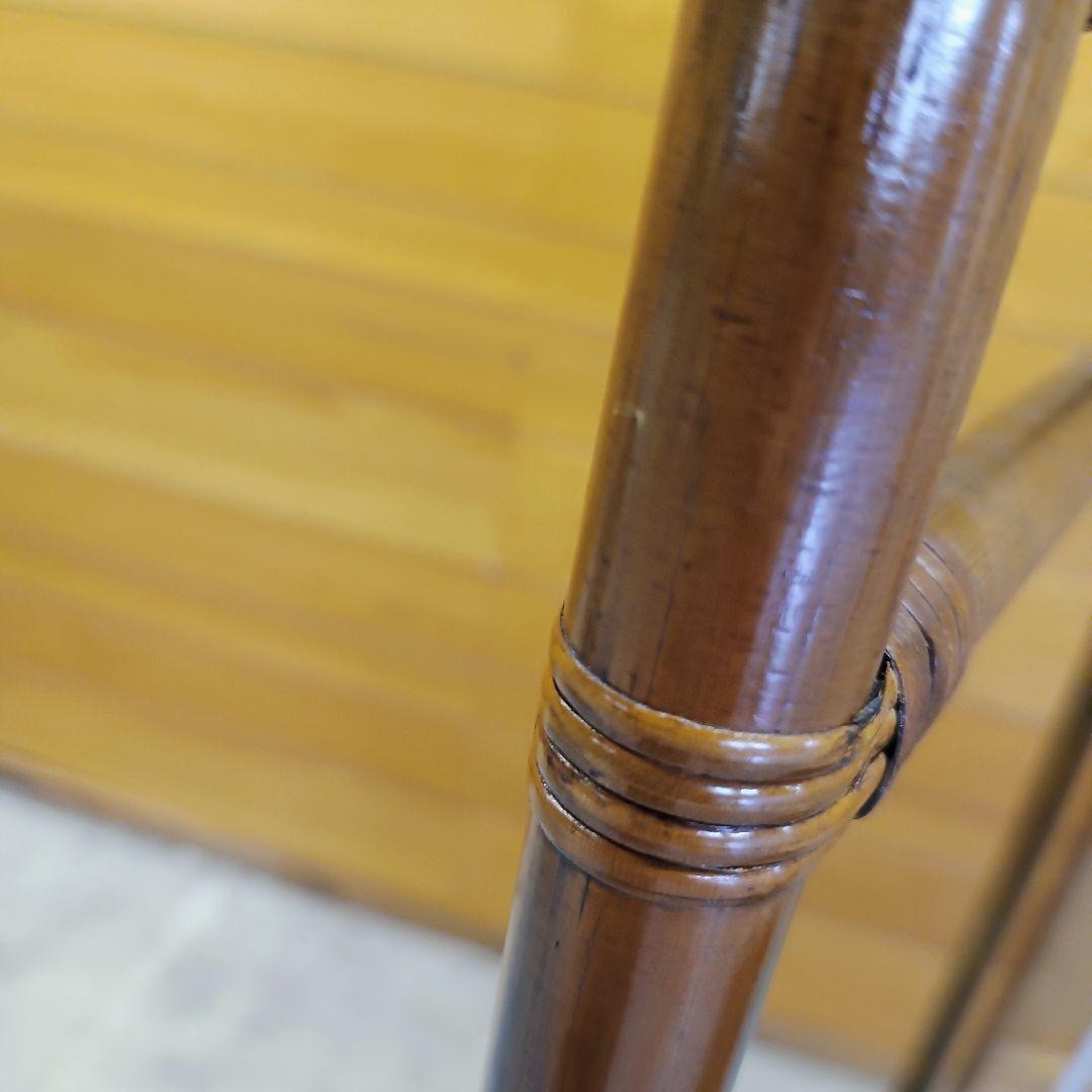 美しい　ラタン　ハンガーラック　コートラック　アンティーク　木製　美品