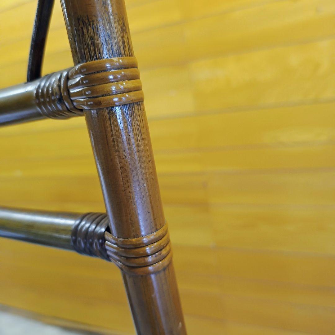 美しい　ラタン　ハンガーラック　コートラック　アンティーク　木製　美品