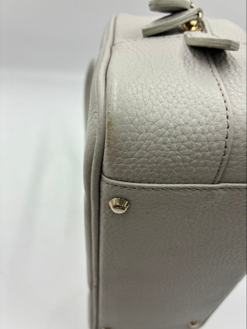 WAKO 銀座和光 WSシリーズ グレー シボ革 ボストンバッグ