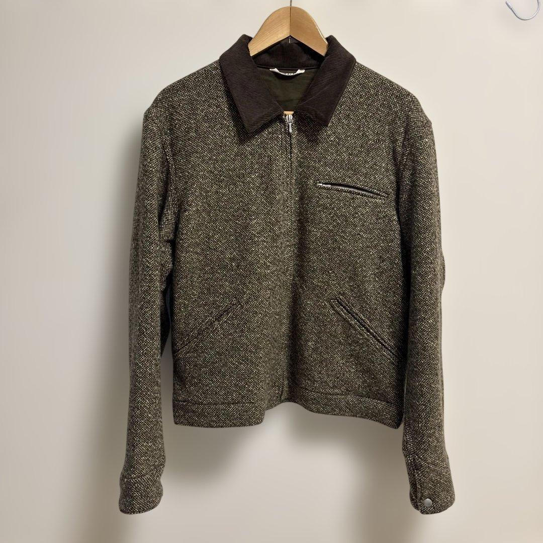 ジャケット・アウター AURALEE SPUN TWEED ZIP BLOUSON