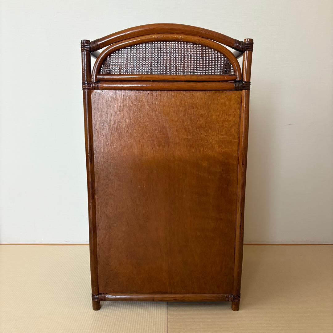 飴色家具 ラタン チェスト 飾り棚 藤 昭和レトロ ジャパンヴィンテージ 引出し