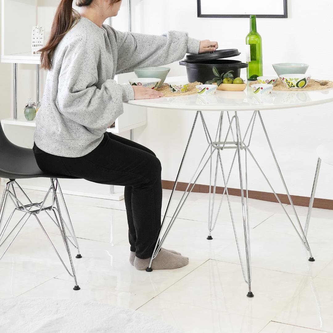 新品 100 丸テーブル 鏡面仕上げ ラウンドテーブル イームズ 新品送料込