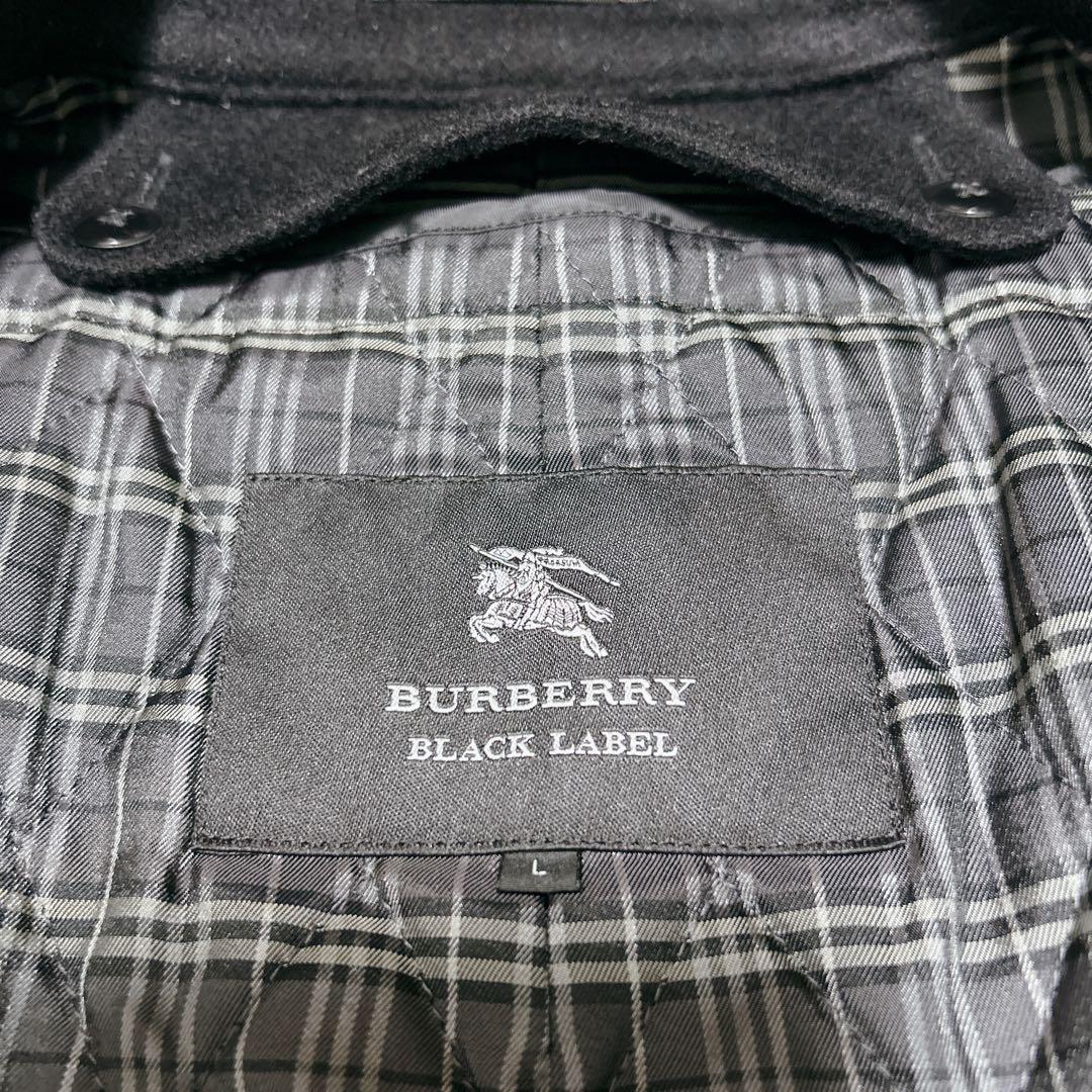 BURBERRY BLACK LABEL カシミヤ混　トレンチコート銀ボタン L