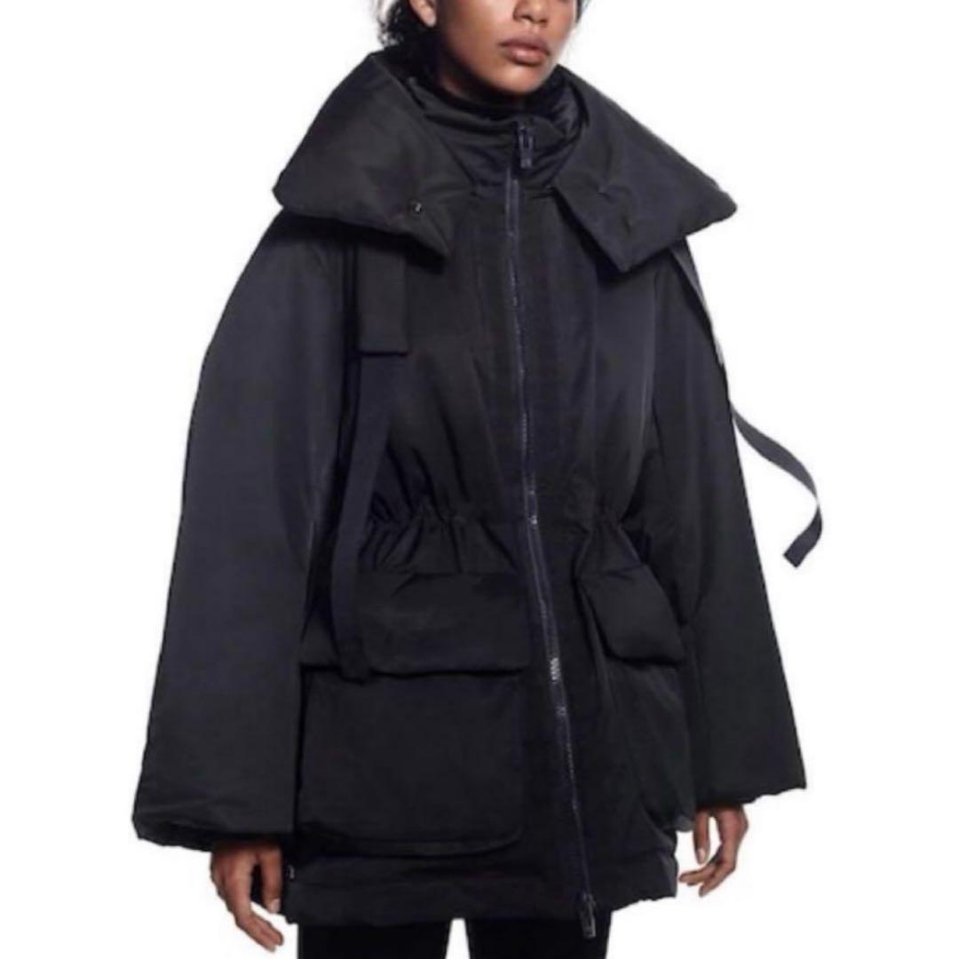 美品 UNIQLO＋J ハイブリッド ダウンショートコート ネイビー