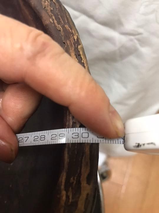 希少時代手作り松皮大きい盆栽鉢木肌作り植木鉢大寄せ植え鉢30cmゴツゴツ南蛮鉢