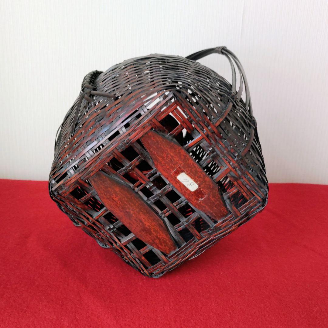 宗全籠（手付籠）唐物写…竹良斎 作