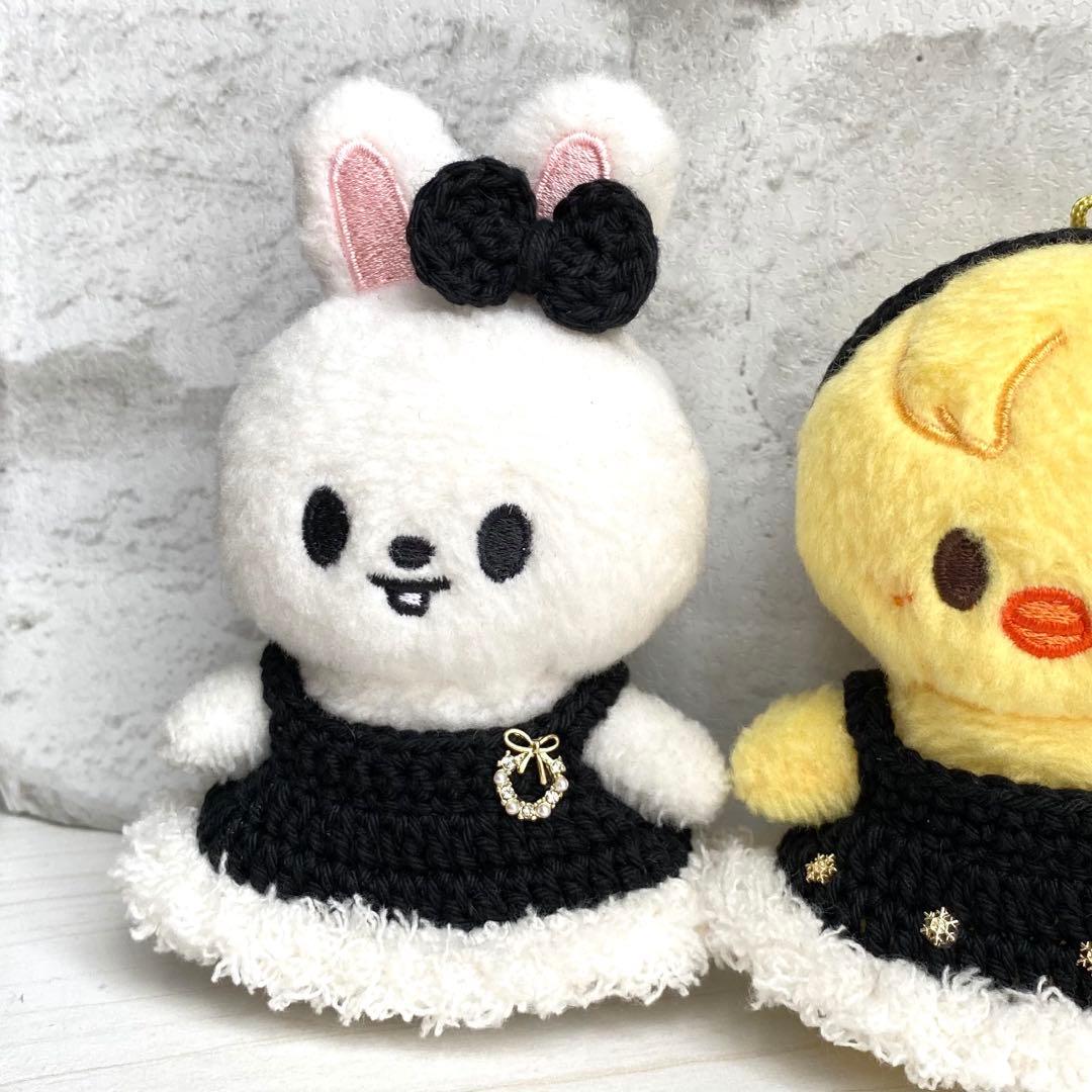 SKZOO 10cm 服 クリスマスワンピース＋リボンセット