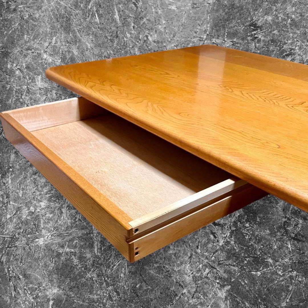 送料込み　木製テーブル　ローテーブル　食卓テーブル　引き出し付き　大人数用　頑丈