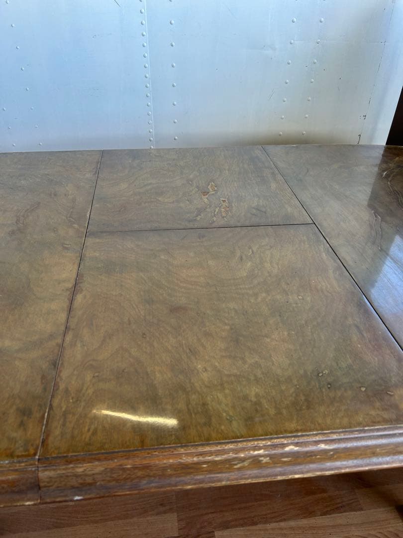 703 マルニ木工 伸長式ダイニングテーブル クラシカル 木製 アンティーク　a