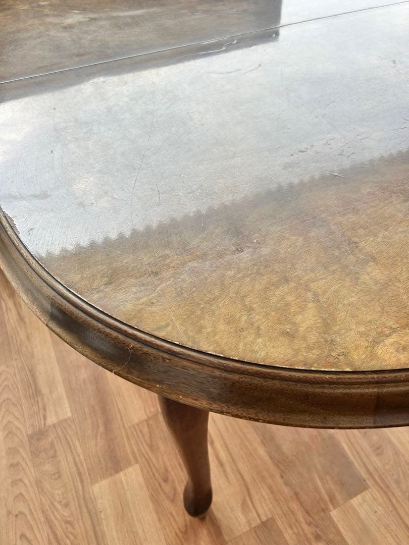 703 マルニ木工 伸長式ダイニングテーブル クラシカル 木製 アンティーク　a