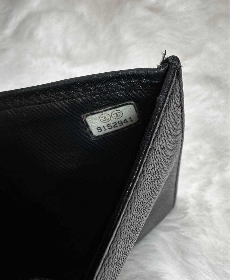 CHANEL ココボタン 折り財布 ブラック シリアル9番台 正規品
