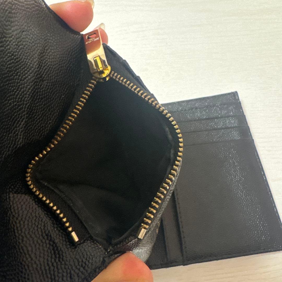 YSL ブラック 三つ折り財布