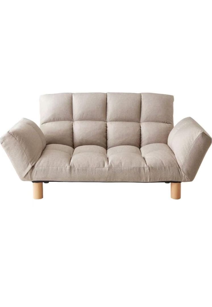 ベージュ ファブリック ソファ 2人掛け