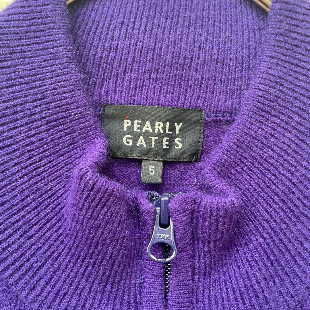 PEARLY GATES カシミヤ100% 長袖　刺繍　パーカー