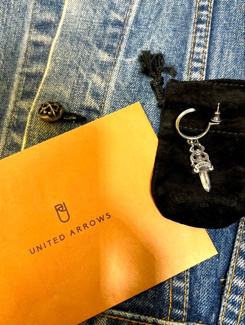 インボイス原本、付属セット付き/クロムハーツ/ダガーフープイヤリング/ピアス