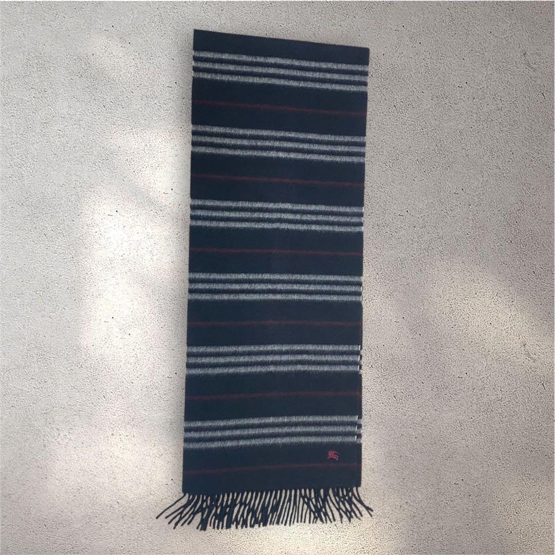 美品✨BURBERRY BLACK LABEL カシミヤ100% マフラー　黒