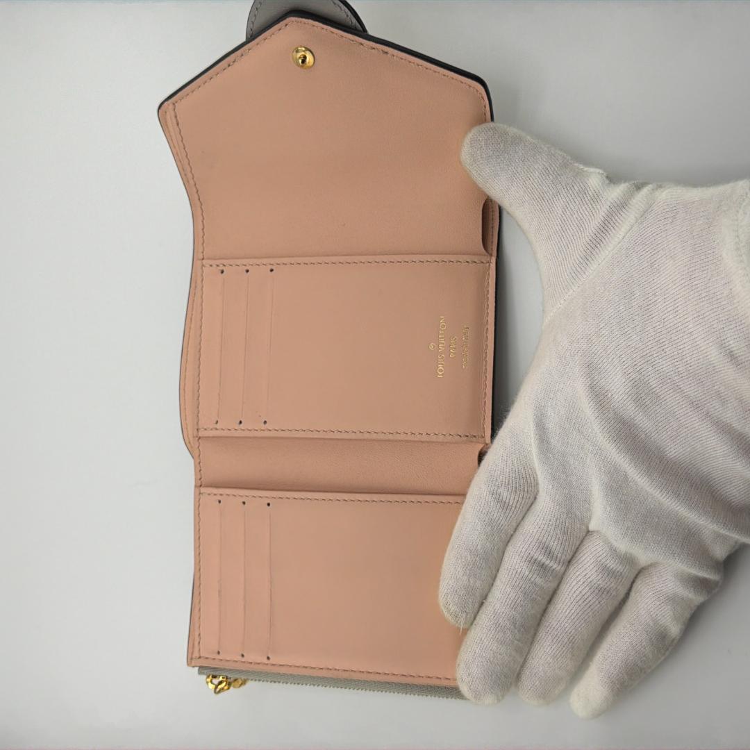 【並品】ルイヴィトン ポルトフォイユ LVポンヌフコンパクト グレー