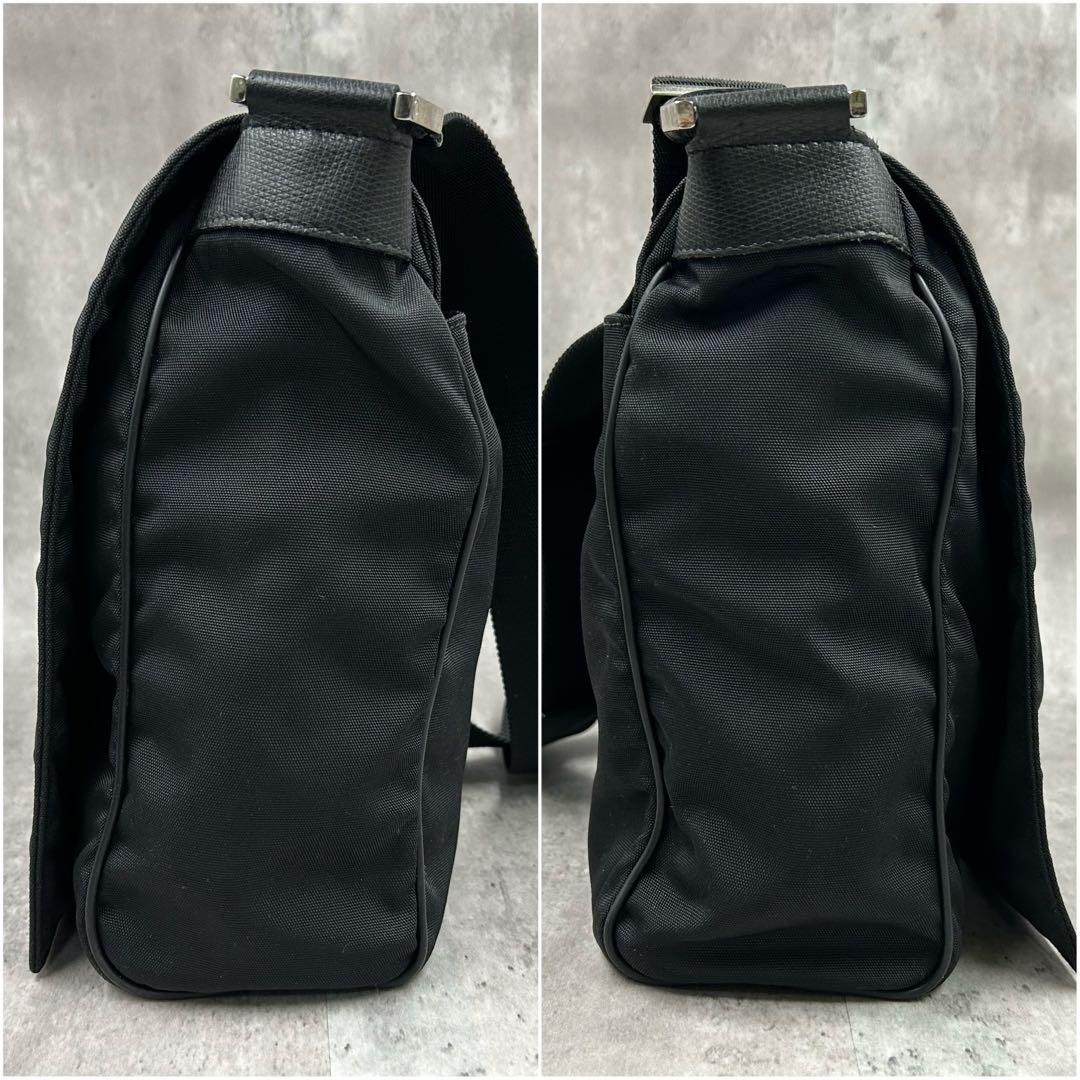 【美品】グッチ ショルダーバッグ 2way メッセンジャー ナイロン ブラック