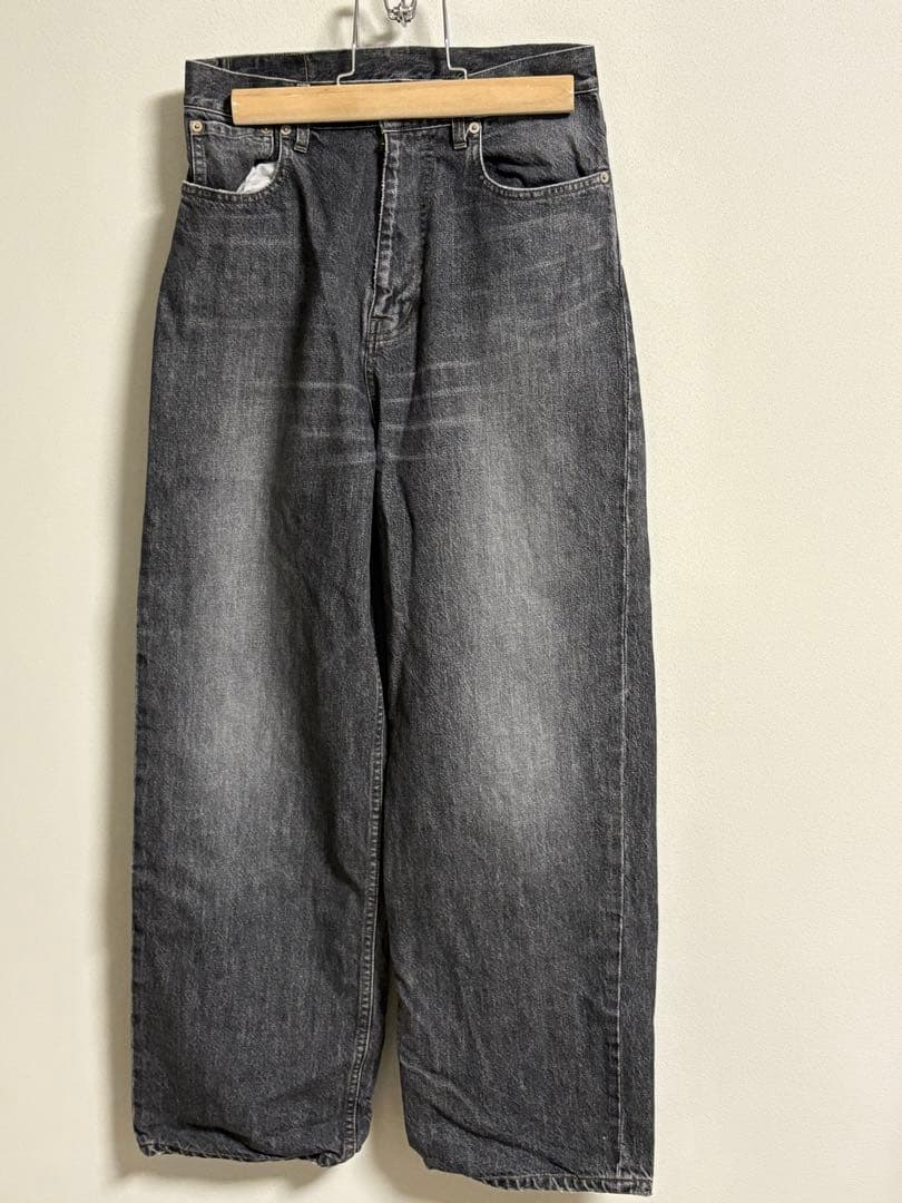 ok.soon オクスン original wide denim　black 1