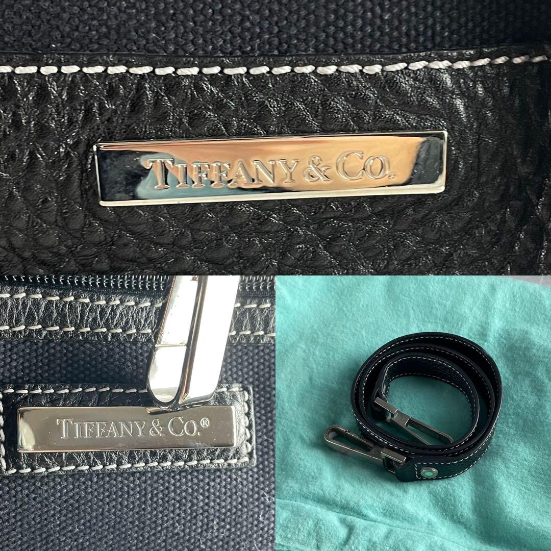 入手困難✨ ティファニー ジットーニ 2way キャンバス レザー ネイビー