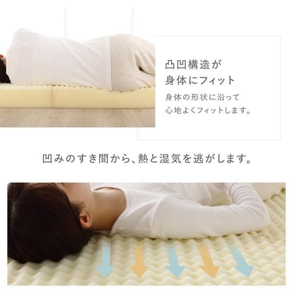 3つ折り マットレス 単品 シングル グレー 高反発 洗えるカバー 折りたたみ
