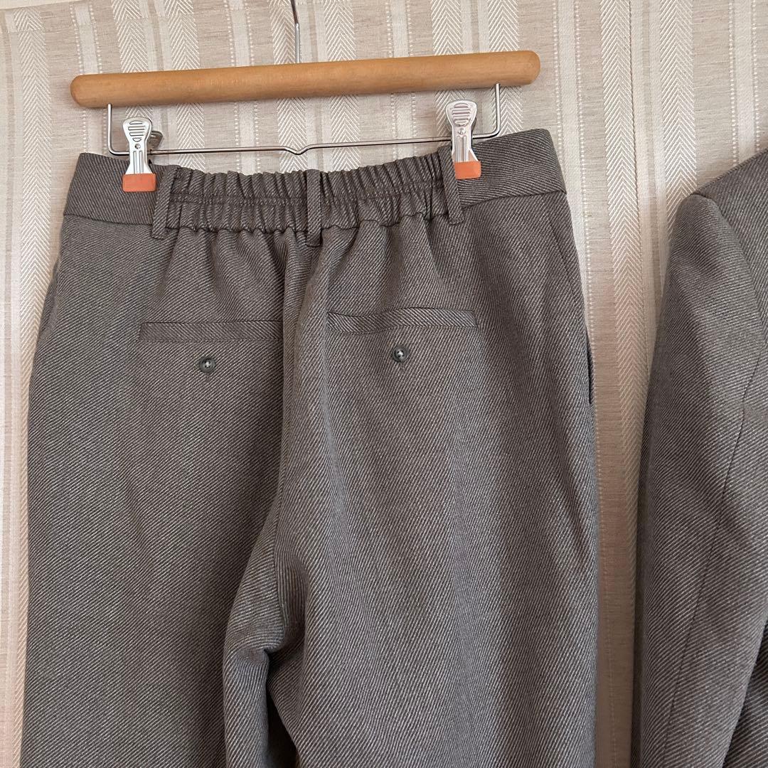 LAUTREAMONT 冬物　ストレッチテーパードパンツスーツ　Lサイズ