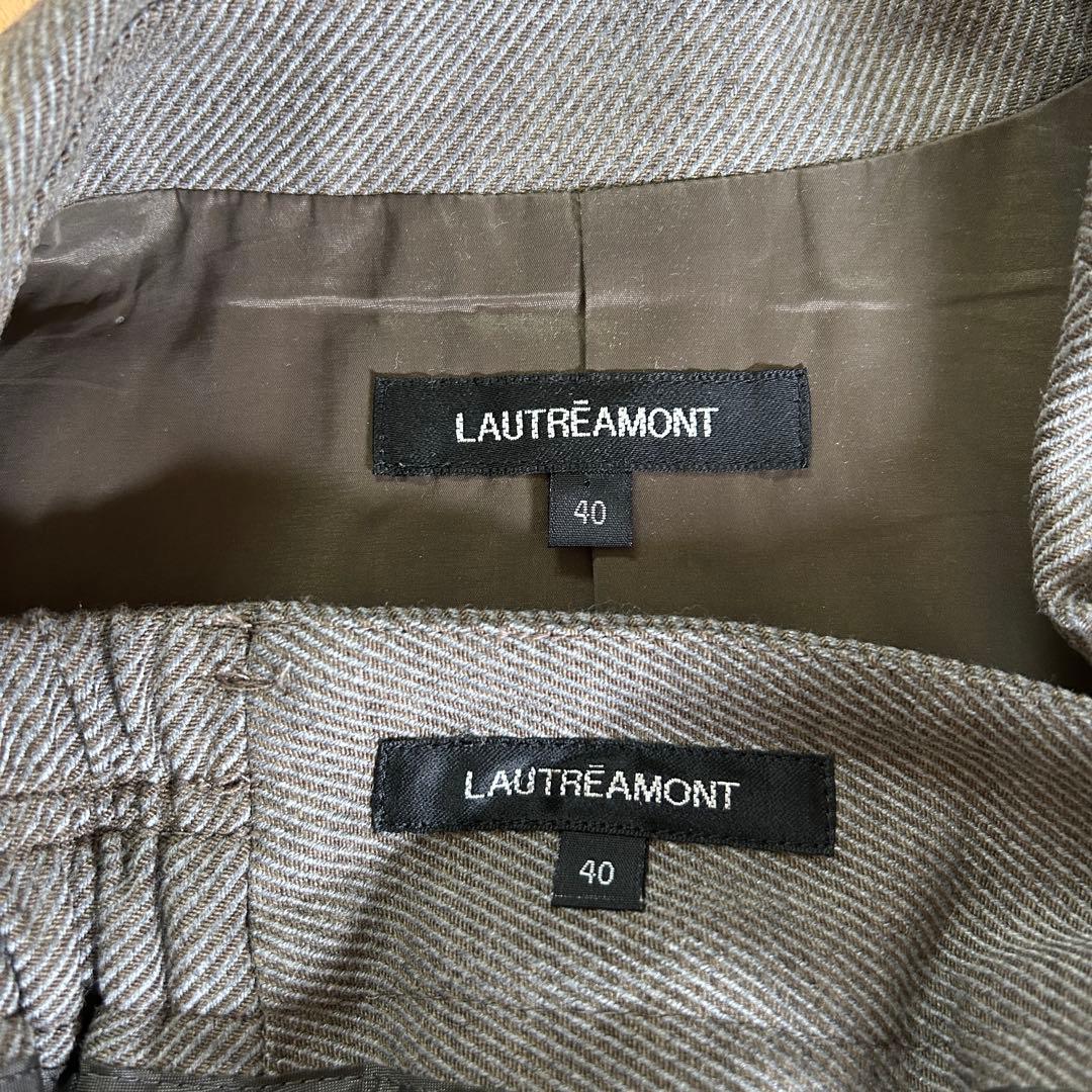 LAUTREAMONT 冬物　ストレッチテーパードパンツスーツ　Lサイズ